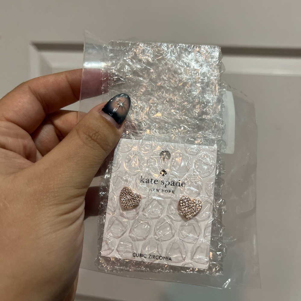 Kate Spade Silver Heart Stud Earrings - Picture 4 of 9